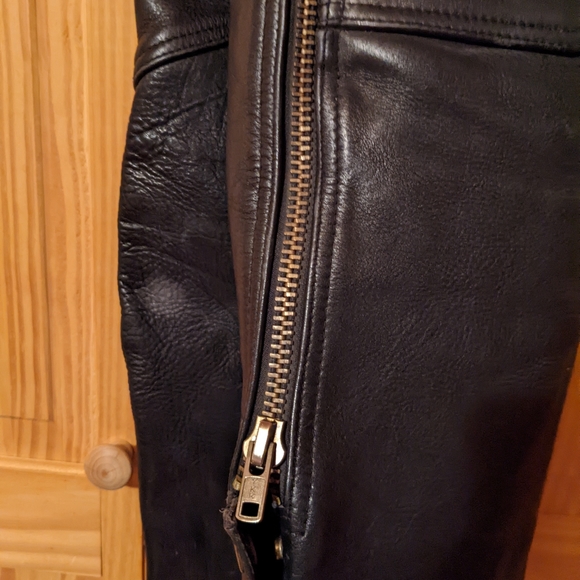 Hudson Black Leather Chaps Size XS - Picture 5 of 5